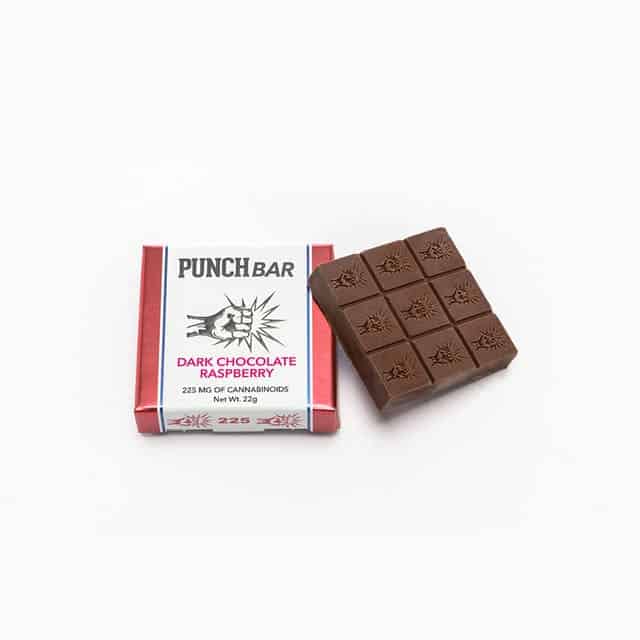 THC Edibles - PUNCH BAR Dark Chocolate Raspberry