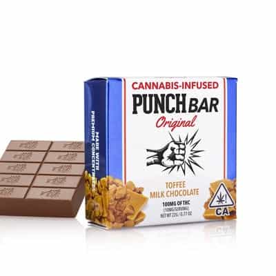 THC Edibles - PUNCH BAR Toffee Milk Chocolate
