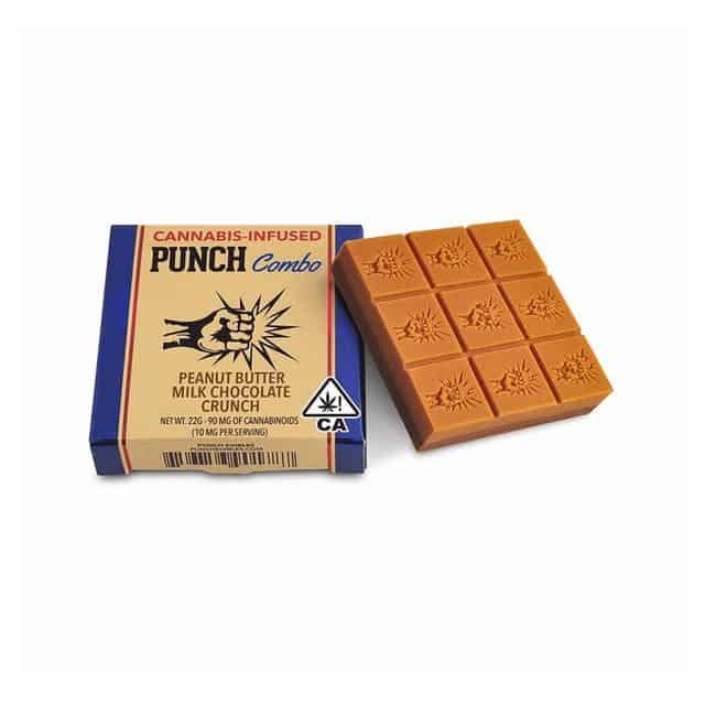 THC Edibles - PUNCH Combo Peanut Butter Milk Chocolate Crunch