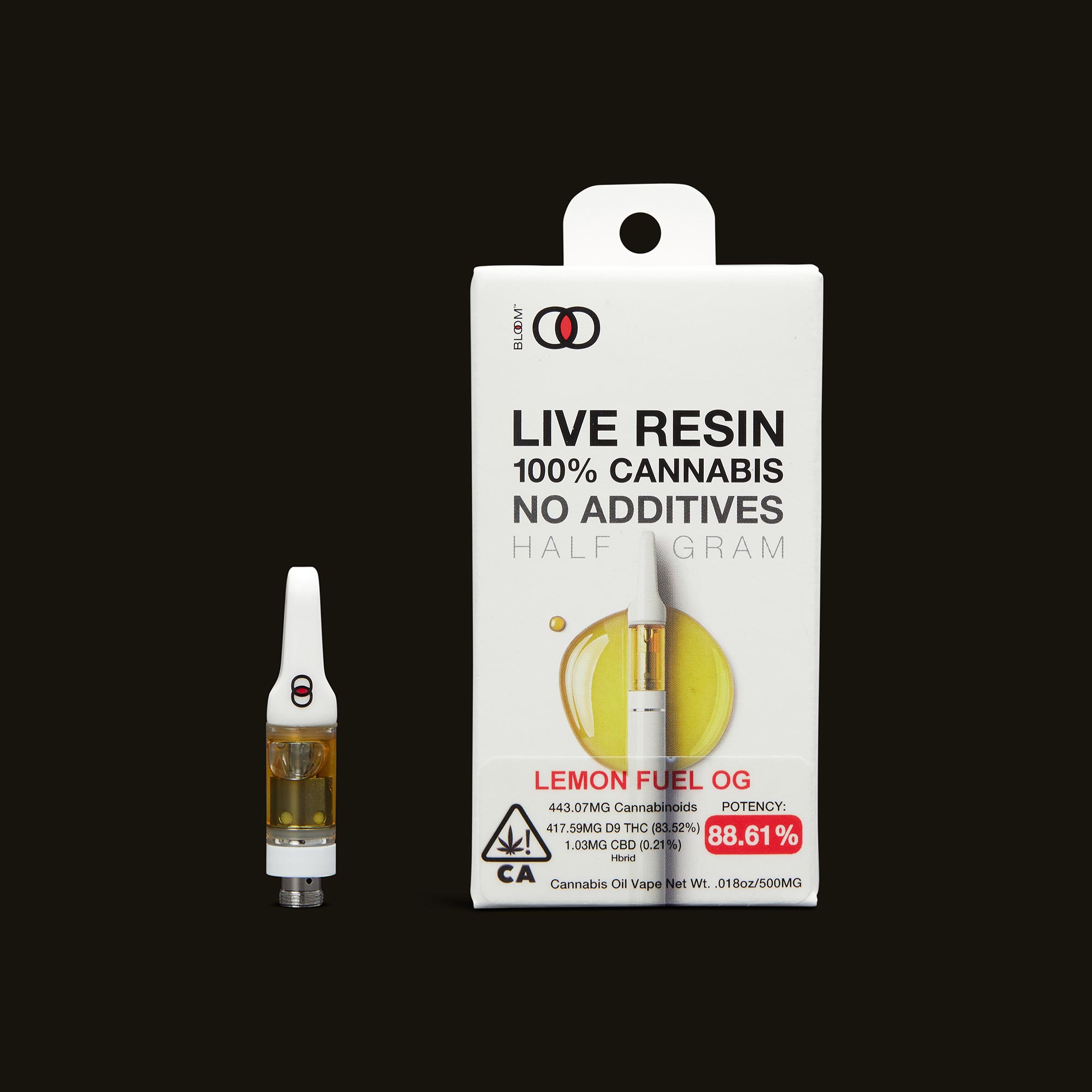 THC Vape Carts - Lemon Fuel OG Live Resin Cartridge - .5g