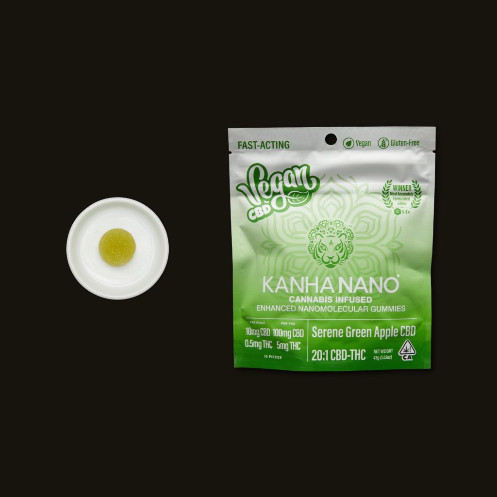 THC Edibles - Serene Green Apple Nano Gummies