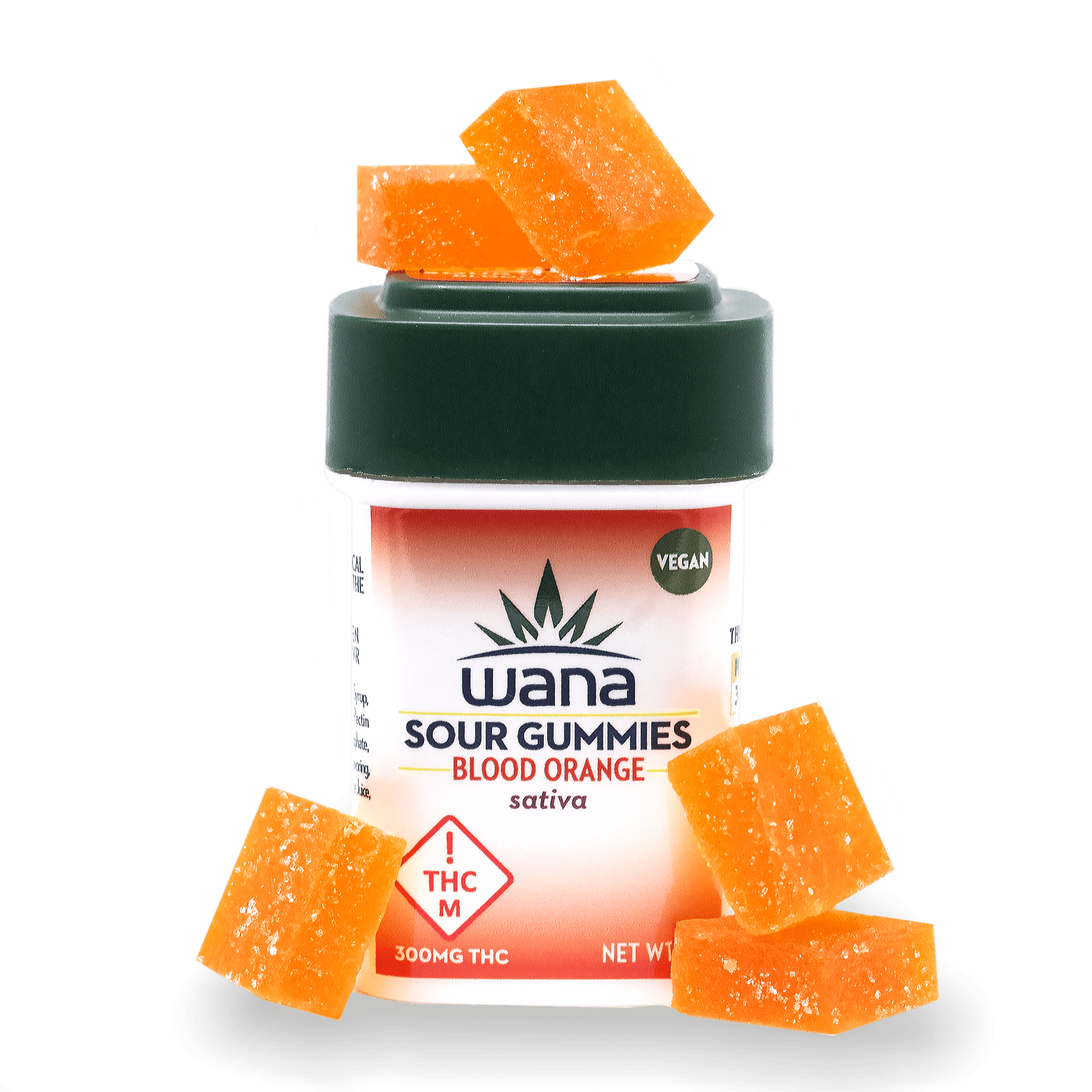 Wana Sour THC Gummies - Blood Orange Sativa 300mg High Dose