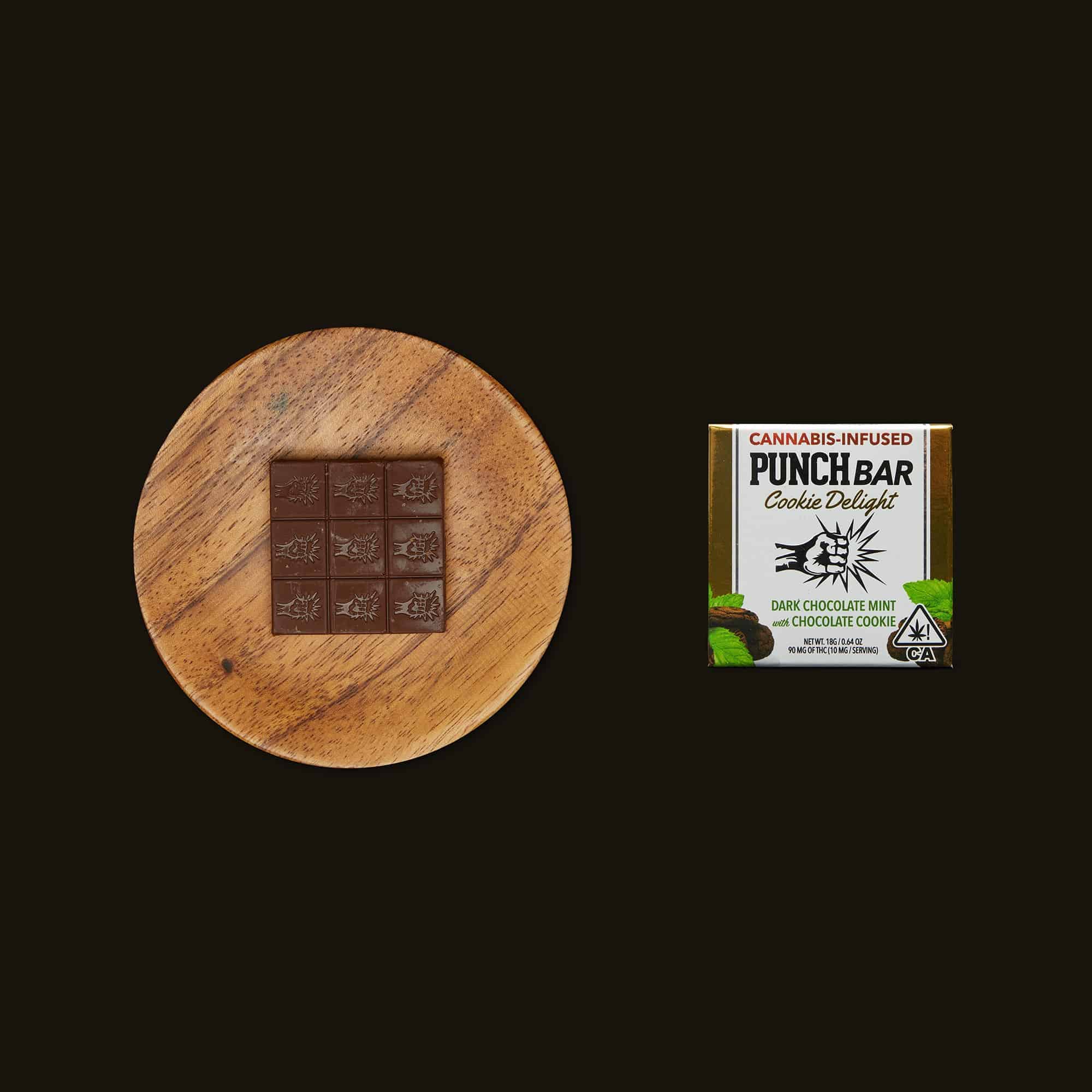 THC Edibles - Cookie Delight Dark Chocolate Mint with Chocolate Cookie