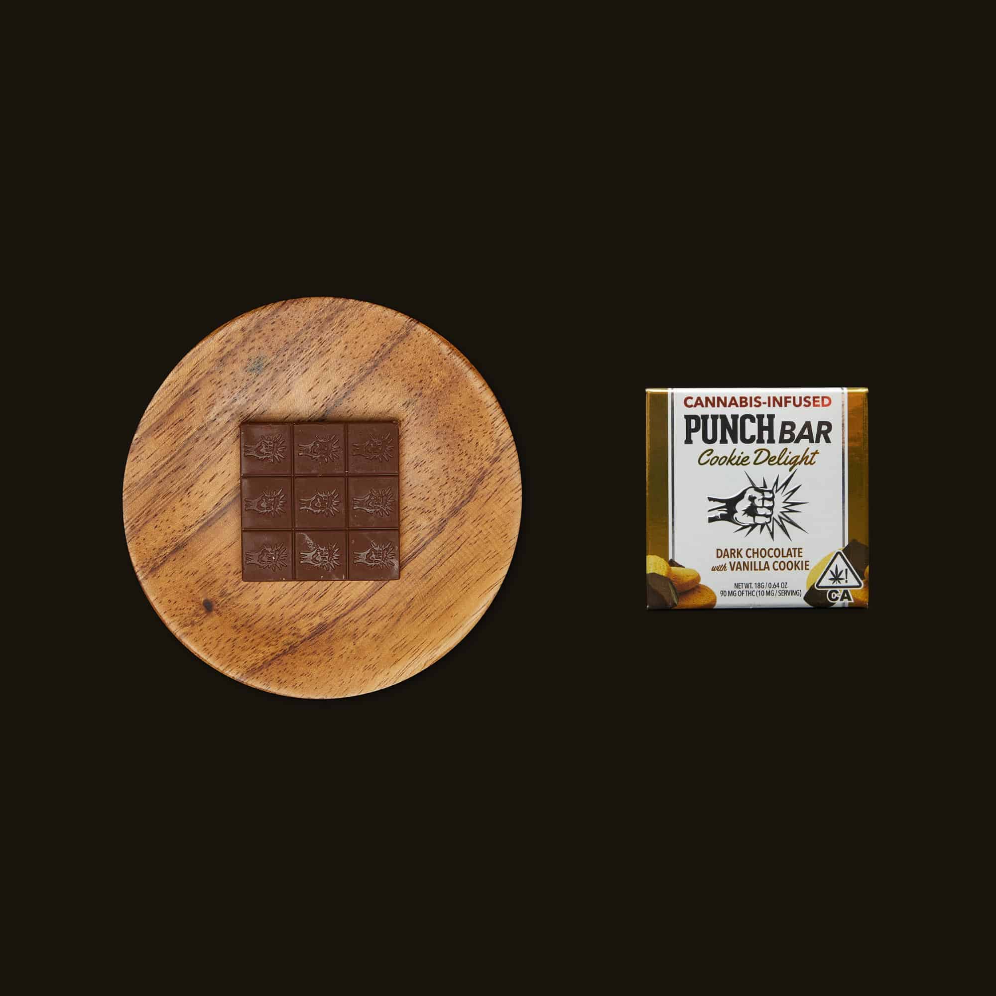 THC Edibles - Cookie Delight Dark Chocolate with Vanilla Cookie