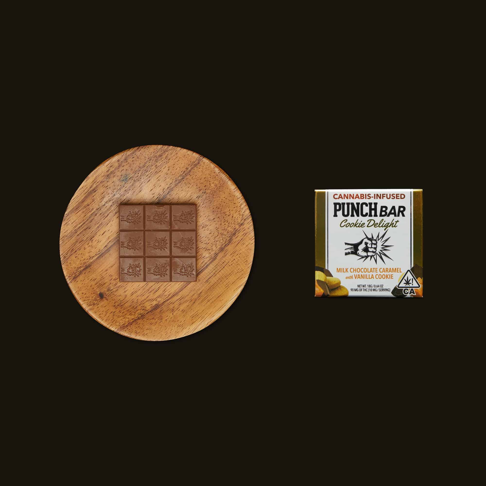 THC Edibles - Cookie Delight Milk Chocolate Caramel with Vanilla Cookie