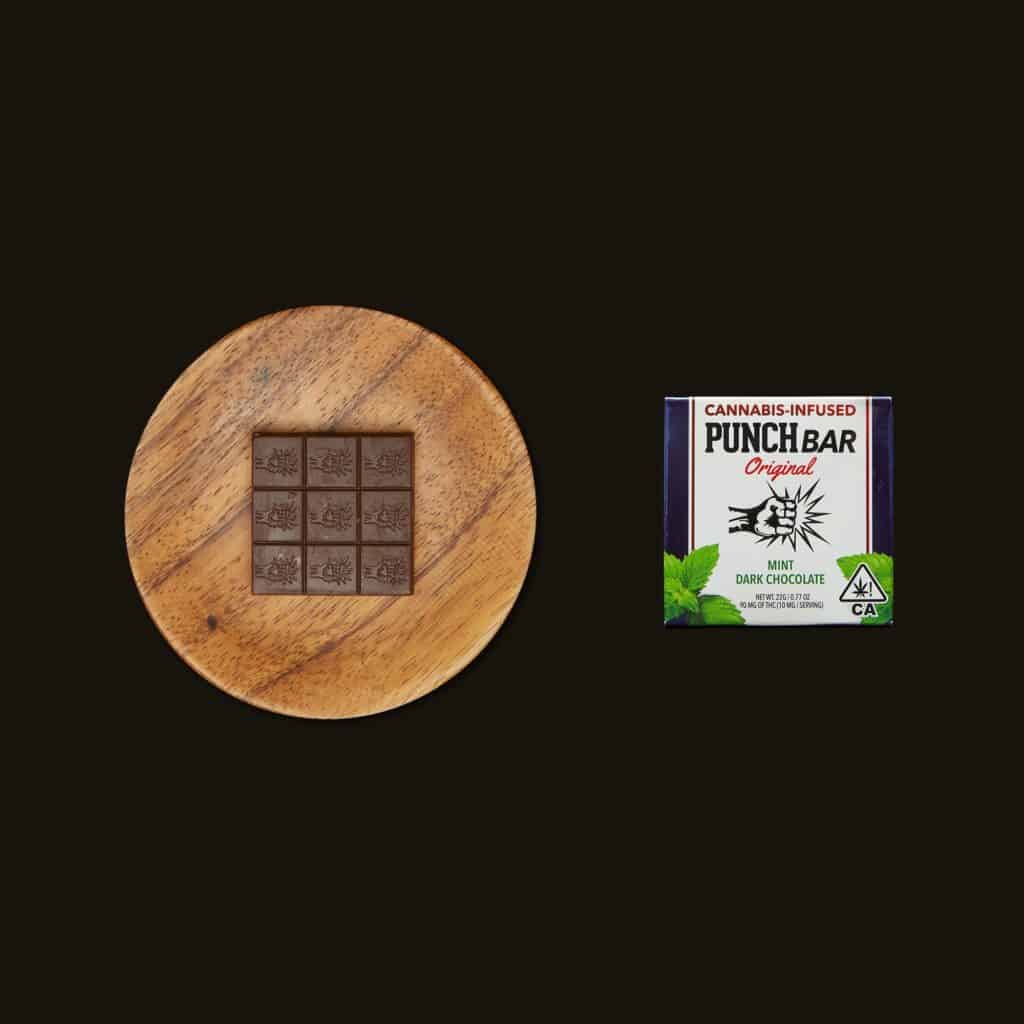 THC Edibles - PUNCH BAR Mint Dark Chocolate
