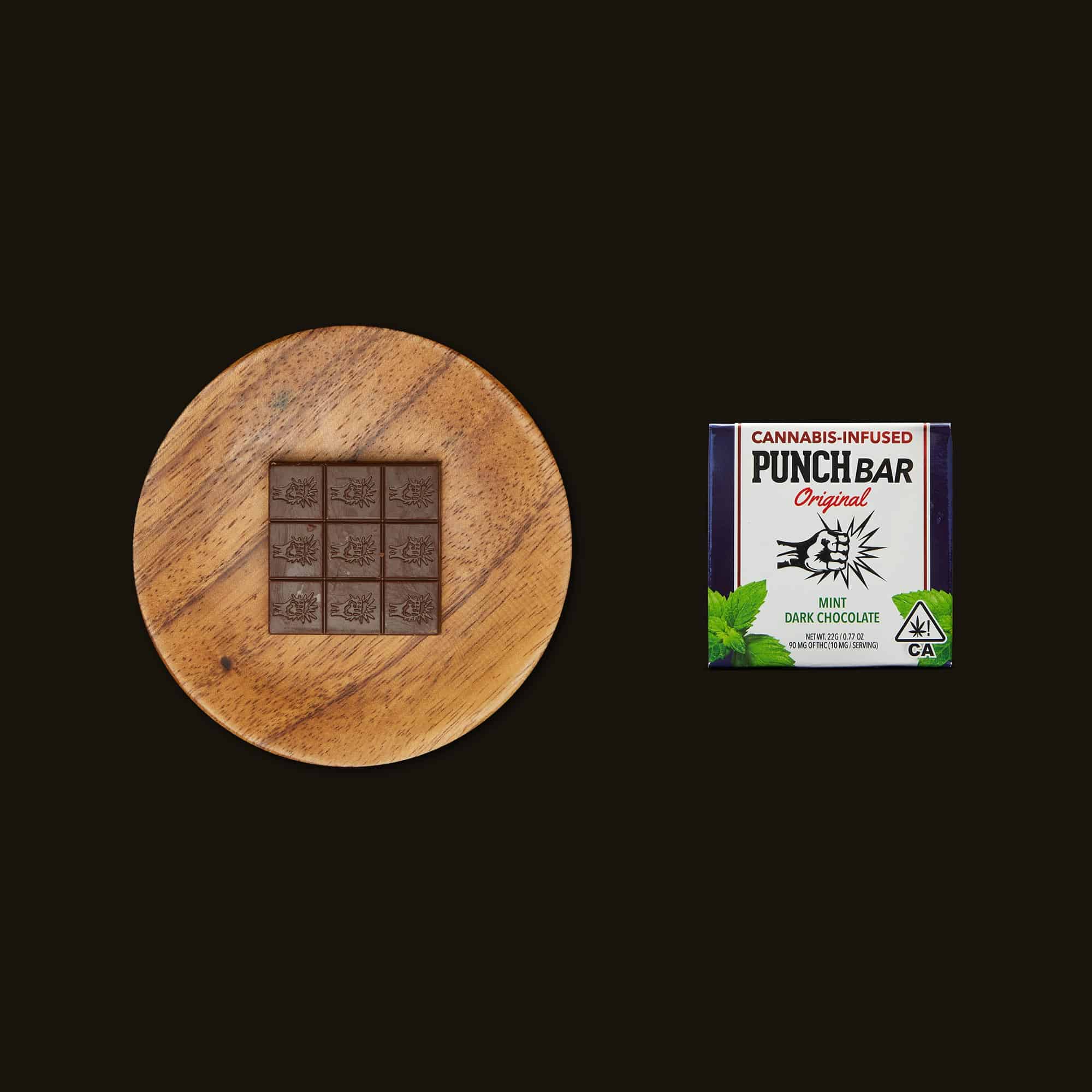 THC Edibles - PUNCH BAR Mint Dark Chocolate