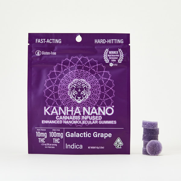 THC Edibles - Galactic Grape Nano Gummies