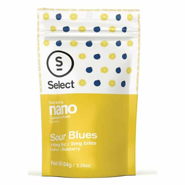THC Edibles - Sour Blues Nano Gummies