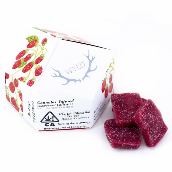 Raspberry Sativa Enhanced Gummies 100mg